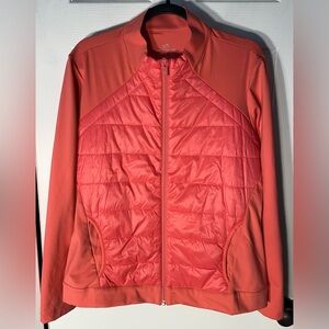 Southern Tide Josette Full Zip Jacket Sunkist Coral Large Excellent Condition